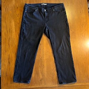 Levi’s 414 Classic Straight 18W black stretch denim